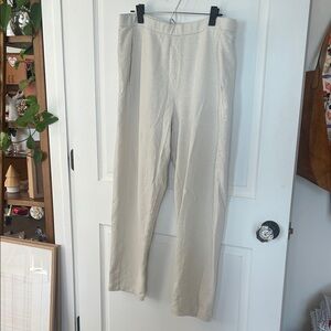 Cream Straight-Leg 100% Cotton Sweat Pants from Eileen Fisher